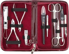 10-Piece Manicure Pedicure Grooming Kit Set w/ Case – 3 Swords Germany