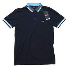 Hugo Boss Green Label Men's Navy Paddy 1 Tipped Regular Fit Polo Shirt