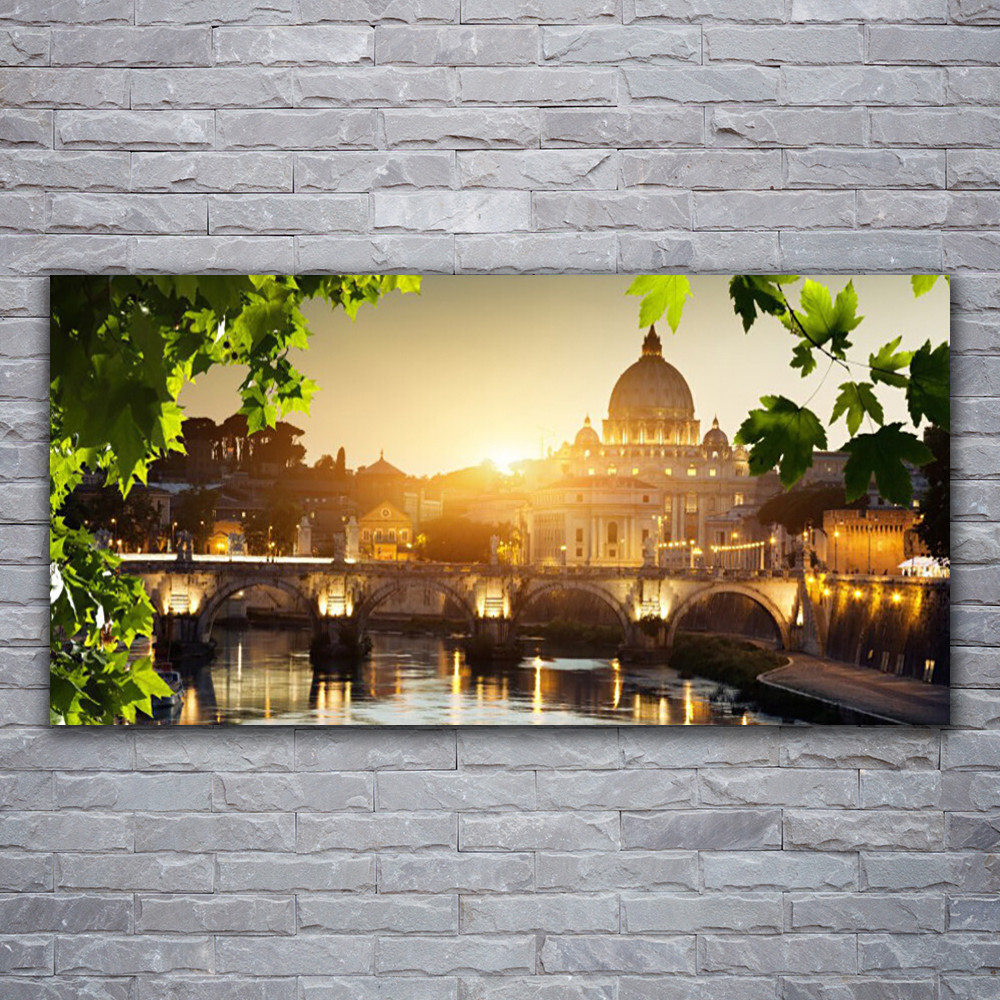 Image sur toile 120x60 pont suspendu pour sublimer le salon style loft moderne et chaleureux
