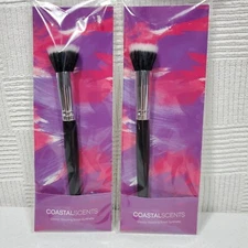 Lot of 2X Coastal Scents Classic Stippling  Synthetic Eyeshadow Makeup Brush!
