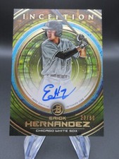 2022 Bowman Inception Prospect Gold Foil /50 Erick Hernandez Auto White Sox