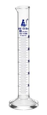 Eisco Labs 25ml Graduated Cylinder, Class B, Blue Graduations, Round Base