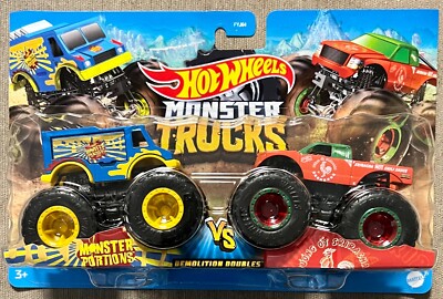 Hotwheels MONSTER TRUCKS 2台 Hot Wheels 2022 Monster Trucks Doubles Monster Portions