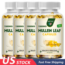 Mullein Leaf 240 Capsules for Lung Cleansing  Detox Herbal Dietary Supplement