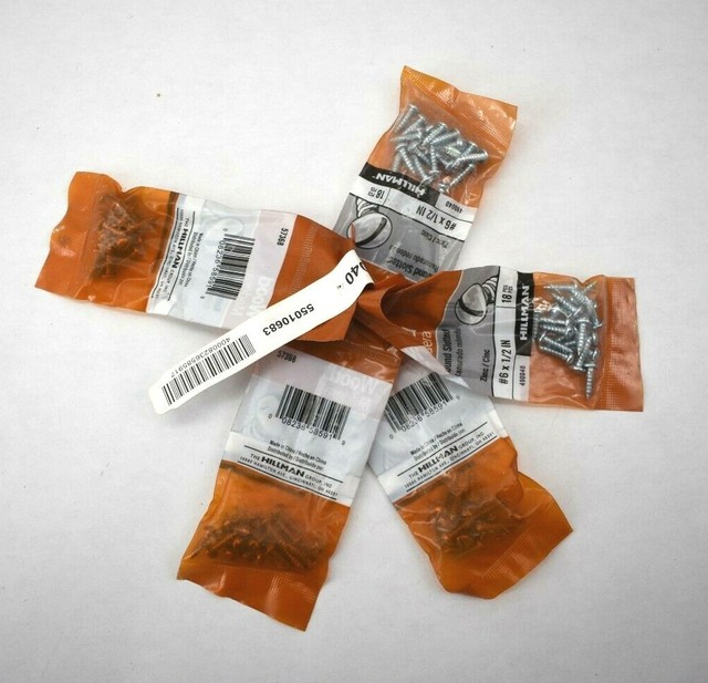 The Hillman Group 18Count 6 /2in Zinc Plated SlottedDrive Wood Screw 490040 for sale online