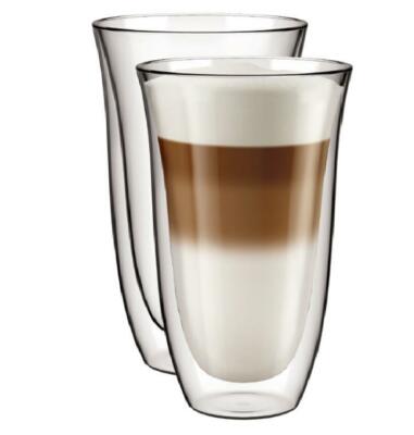 Doppelwandiges Glas für Kaffee Tee, Cappuccino, Saft 2x250ml
