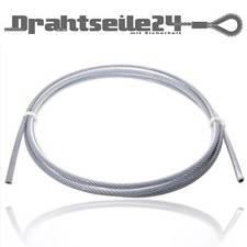 Drahtseil Stahlseil Ummantelt 3mm 4mm 6mm 8mm 10mm 12mm Meterware Transparent