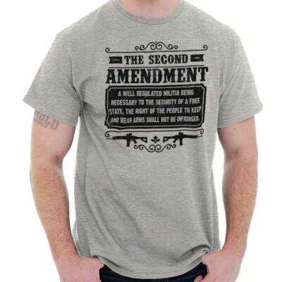 The Second Amendment Constitutional Right Womens or Mens Crewneck T Shirt Tee
