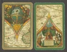 TWO VINTAGE SWAP PLAYING CARDS ( NOT DECKS ) MADE IN BELGIUM