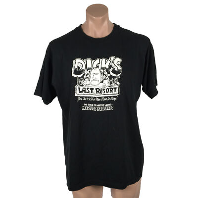 VTG 80s Dicks Last Resort Myrtle Beach,SC Humor Beer Black S/S T-shirt Sz XL