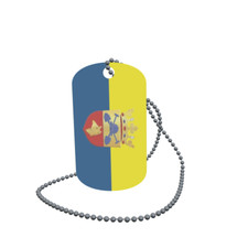 Dog Tag Flag Bodegraven-Reeuwijk Netherlands Dog Tag Aluminium 30 x 50mm