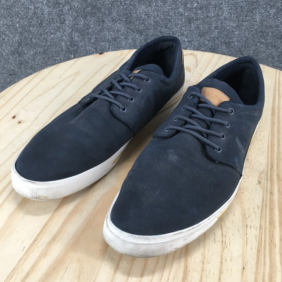 Tênis Aldo Masculino 13 Casual Azul Amêndoa Biqueira com Cadarço Baixo Top Conforto - Imagem 3 de 4