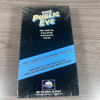 The Public Eye VHS Movie Screener Promo Demo 1992 Joe Pesci Partially Sealed