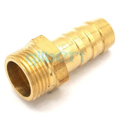 2pcs Fit Hose I.D 12mm Barbed x 3/8'' BSPP Male   Brass Pipe Fitting *cc