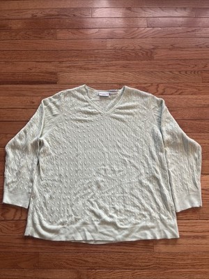 Women s White Stag Pullover Light Weight Light Green Sweater Size 18W/20W