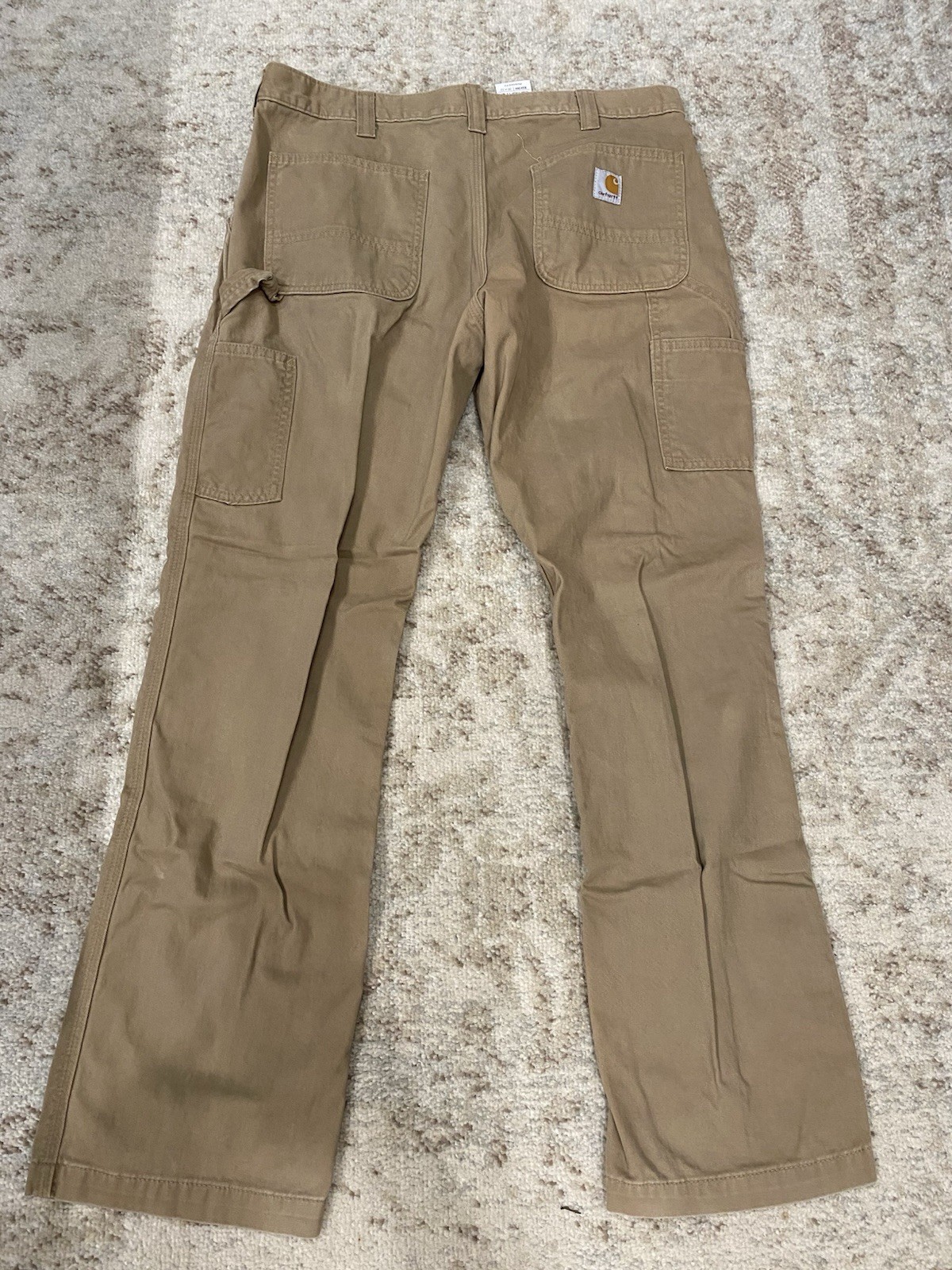 Carhartt Men’s B324 DKH Relaxed Fit Work Pants Size 36X32 (30.5) Khaki Beige