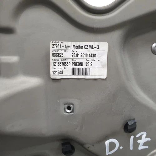 1Z1837655P Fensterheber Vorne Links. für SKODA OCTAVIA BERLINA (1Z3) 2010 251393 - Bild 3 von 6