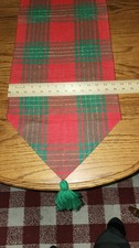 2 Matching Christmas Table Runners -Classic Red & Green Plaid-7.5' Long