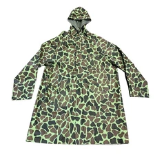 Sportsmans Choice Rain Jacket Reversible XL Duck Camouflage Poncho Full Zip 80s