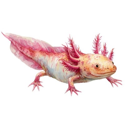 6x Sticker Axolotl Car Sticker 9x9cm Cute Kawaii Cute Lurch Pink Set
