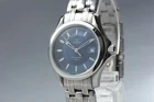 N MINT OMEGA Seamaster 120m Quartz 28mm Blue Dial Date Cal.1424 2581.81 Womens