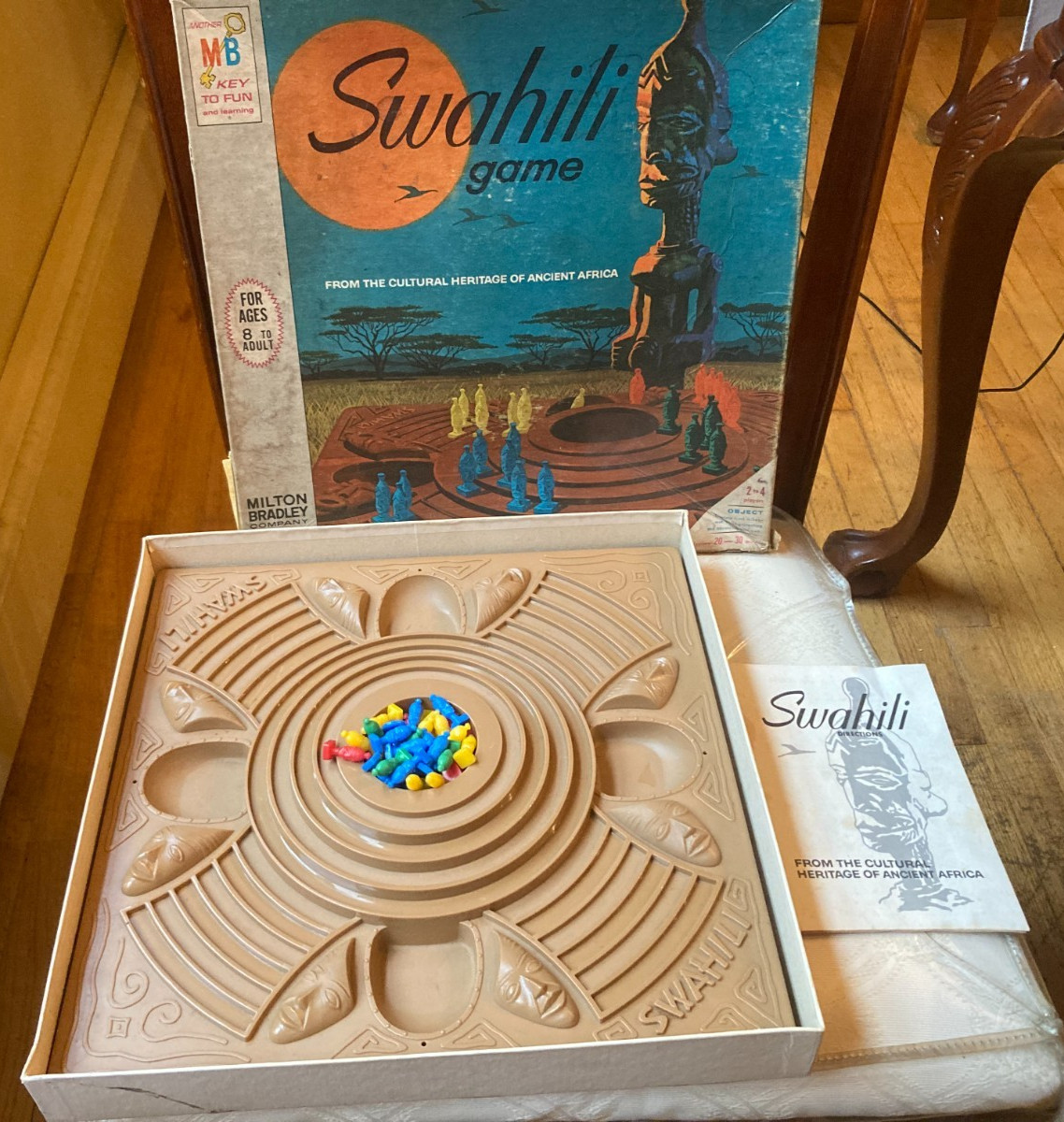 Vintage 1968 Milton Bradley Swahili African Culture Heritage Game #4935