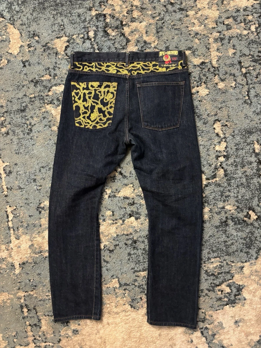 A Bathing Ape Cotton Blue Jeans for Men for sale | eBay
