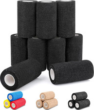 9 Pack Self Adhesive Bandage Wrap, 4" X 5 Yards Elastic Cohesive Bandage Wrap, C