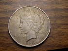 PEACE SILVER DOLLAR 1922 NICE AU/BU HEAVILY TONED ORIGINAL 90% SILVER DOLLAR