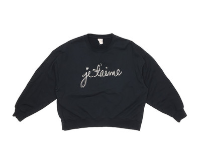 Cinq à Sept L5823 Women's Black Jetaime Chain Brandy Pullover Size XL