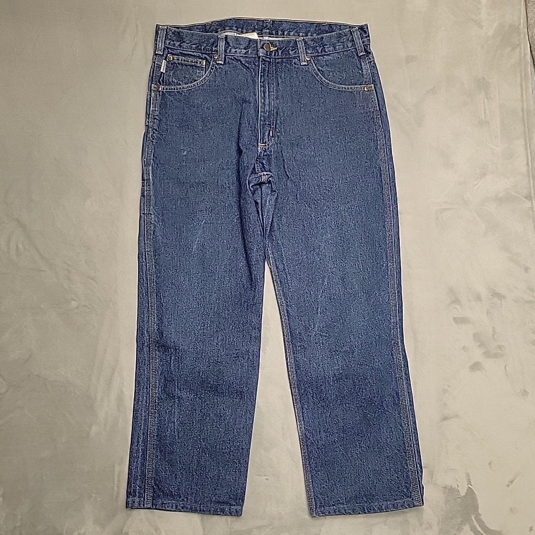 Carhartt Jeans Mens 36x30 (36x28) Blue Denim Relaxed Fit Work 