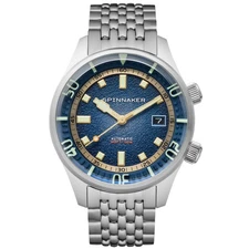 Spinnaker Bradner Automatic Silver Blue Watch - Brand New