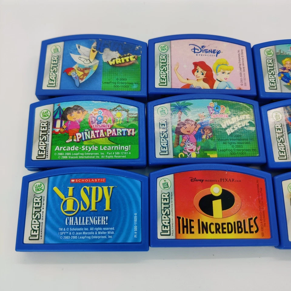 Leap Frog Leapster Games Scholastic Pixar Disney Nick Jr Lot Of 12 Cartridges - Image 2 of 4