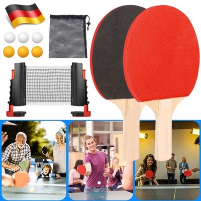 Sport Profi Tischtennis Set Tischtennisschläger mit Netz Schläger 6 Bällen. DE
