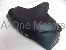 Police Solo Seat Harley gonna in pelle nera nocca Panhead Shovelhead TC Bobber