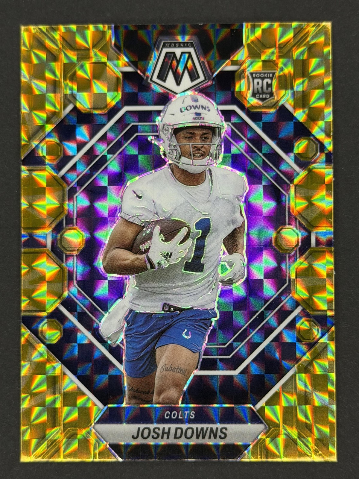 Josh Downs 2023 Panini Mosaic Reactive Yellow Mosaic Rookie - #339