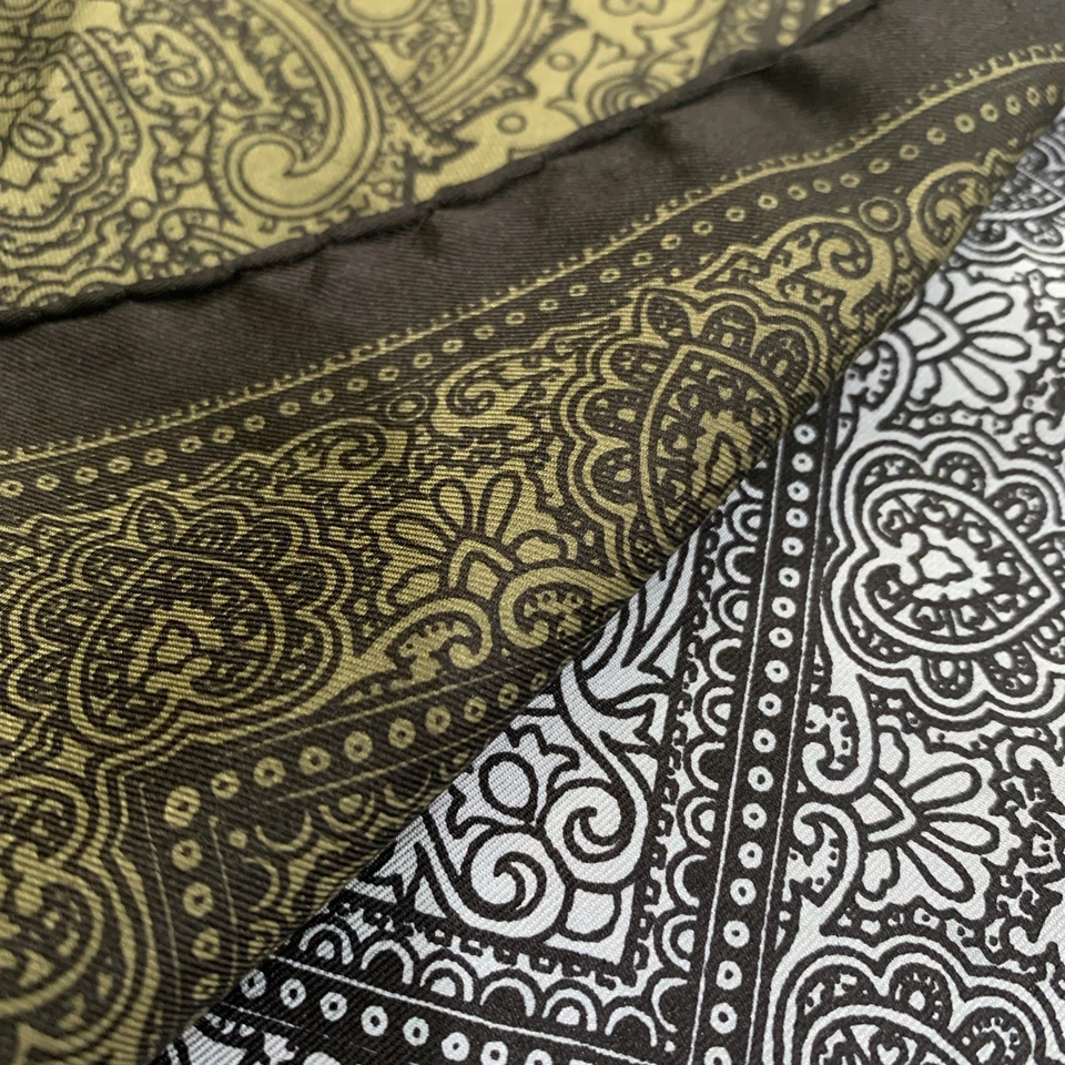 Desco Italy 100% Silk Scarf 18x18" Hand Rolled Red Blue Green Black Yellow - Image 4 of 4