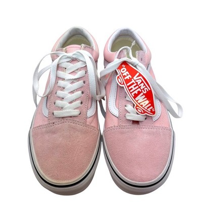 Vans Old Skool Pink Suede Canvas Skate Shoes Womens Sneakers Low Top 7.5 NWT