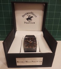 Beverly Hills Polo Club 54586 Men’s Quartz Watch Rose Gold Black New w/ Box L@@K