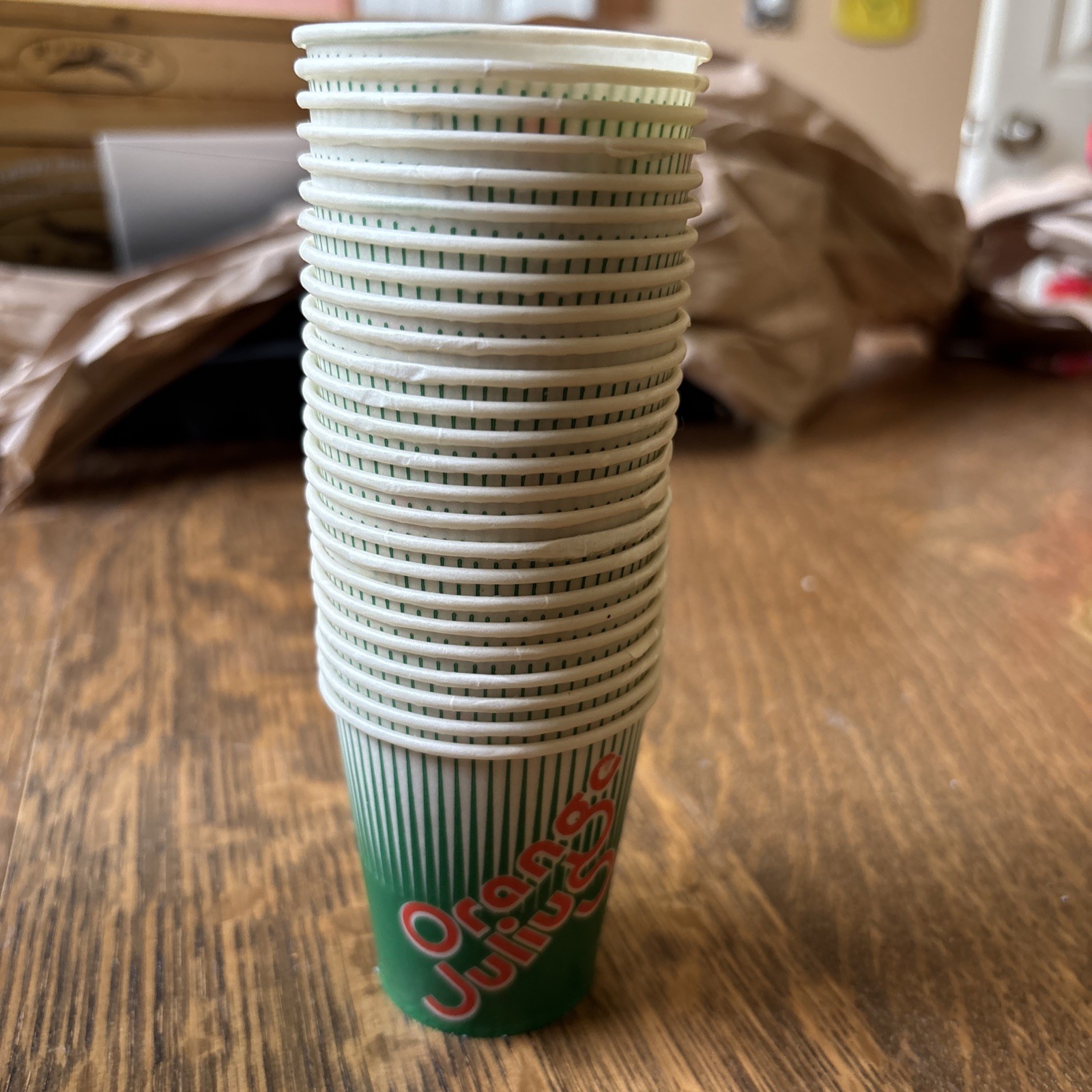 25 Orange Julius Cup Vintage  Rare New Old Stock Excellent Condition Small Kids