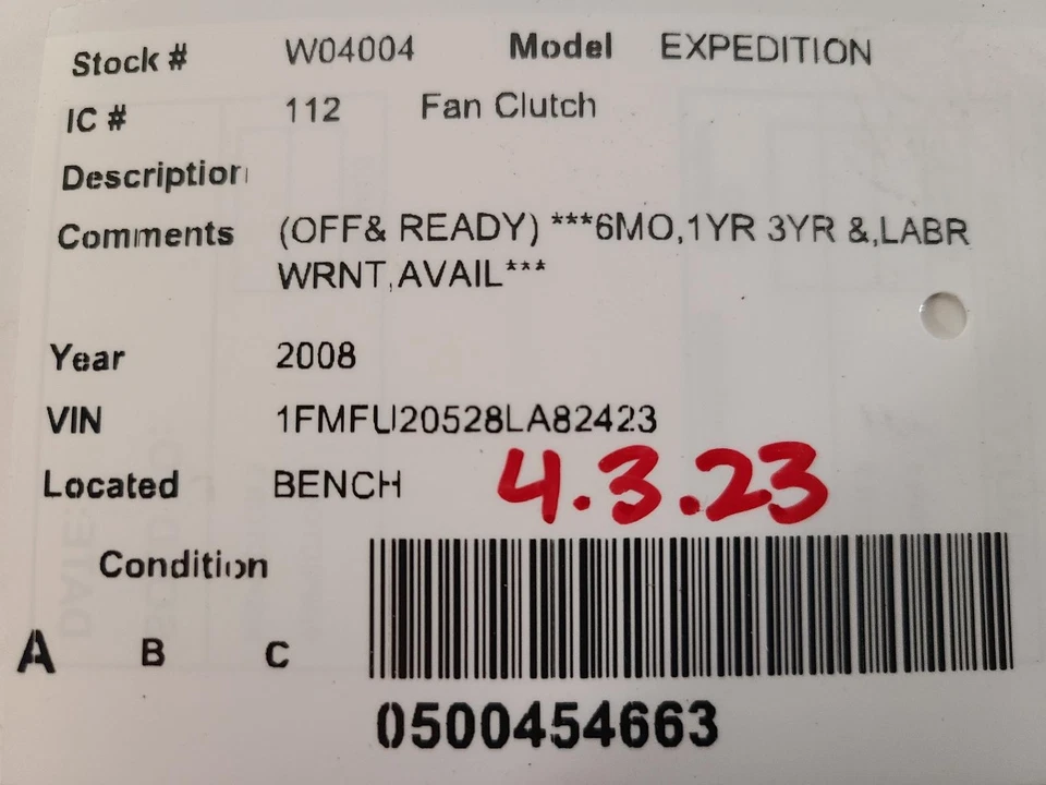 Used Engine Cooling Fan Clutch fits: 2008 Ford Expedition Grade A Foto 3 de 4
