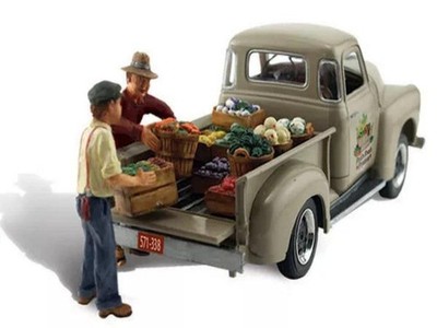 Woodland Scenics AS5561 HO-Scale Paul's Fresh Produce, 2 Guys & Veggies in Truck