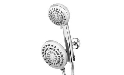 Waterpik 8-Spray Patterns w/ 1.8 GPM 6.25'' Wall Mount Dual Shower Head &Handheld