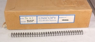 55 Pieces Unicopy Wire-O Twin Double Loop Wire Bindings Black 7/16'' #7 3:1