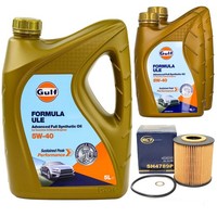 MotoröL Set Gulf Formula ULE 5W-40 7 Liter + ÖLfilter FüR BMW X5 5Er Touring
