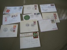 SUPERBE lot de 10 enveloppes avec timbres France et 1er jour