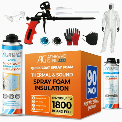 #ad #ad QuickCoat Closed Cell Spray Foam Insulation Kit for Wall–90x32.8oz covers 1800ft $1159.99