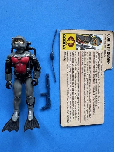 GI JOE ARAH 1985 COBRA EELS 100% COMPLETE W/ FILE CARD HASBRO VINTAGE!