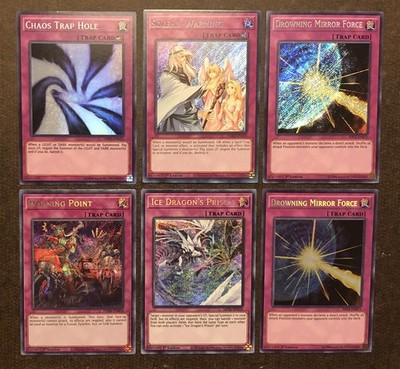 Yugioh - Solemn Warning, Drowning Mirror Force, Warning Point - Secret Rare - NM