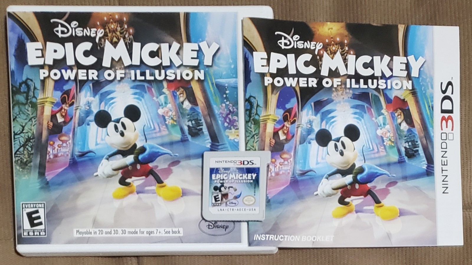 Disney Epic Mickey: Power of Illusion (Nintendo 3DS, 2012) Complete CIB